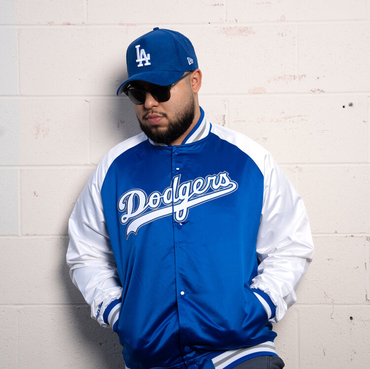 Mitchell and Ness LA Dodgers M&N Men's Primetime Lightweight Satin Jacket Royal-White