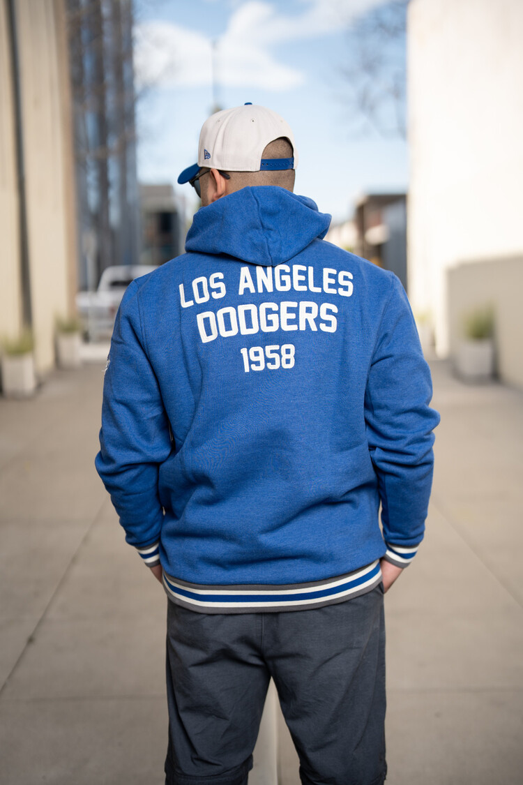 New Era Dodgers NE Men's Throwback Hoodie Royal