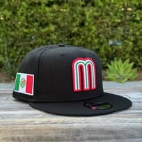 New Era Mexico Black Team "M" w/Flag 950