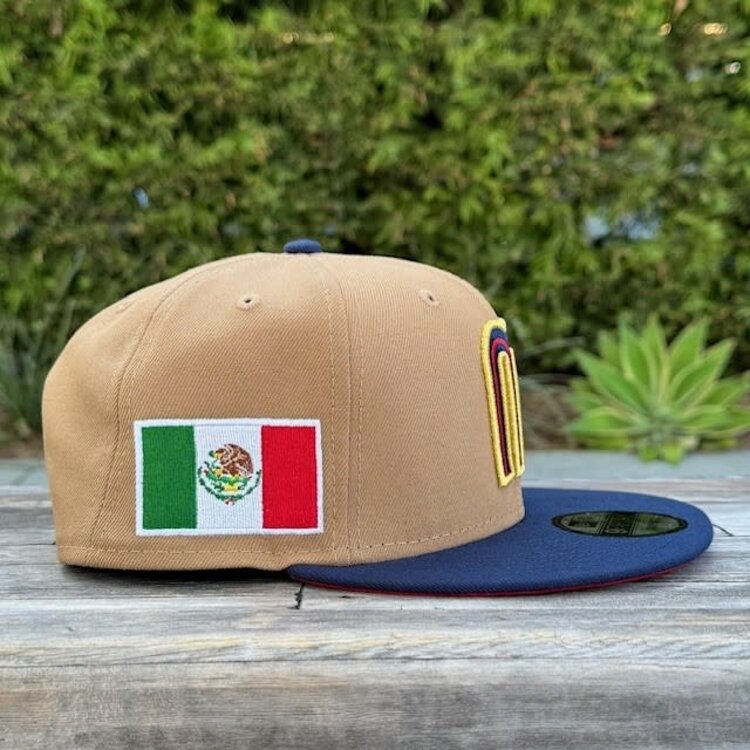 New Era Mexico Khaki/ Navy "M" w/Flag 950 Snapback