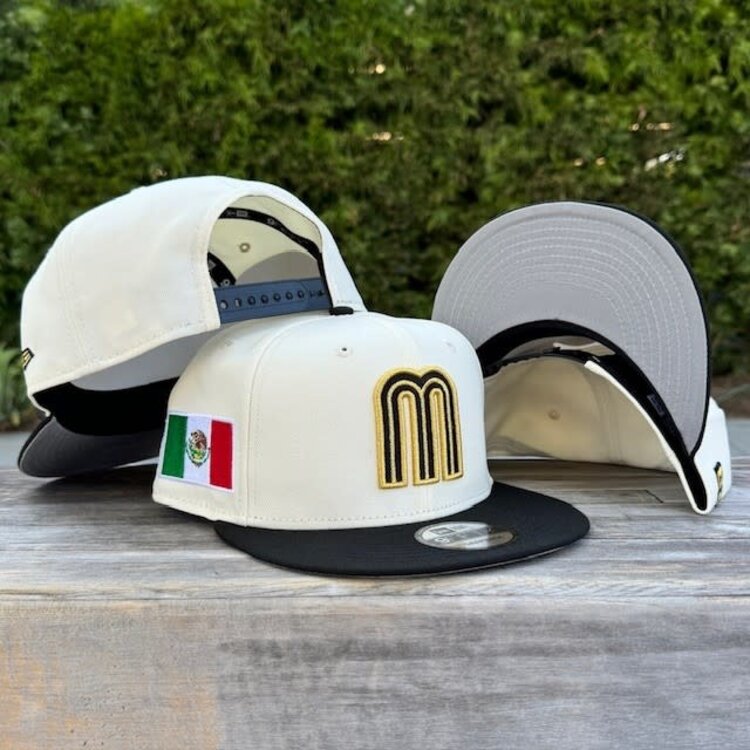 New Era Mexico Ivory/ Black "M" w/Flag 950 Snapback
