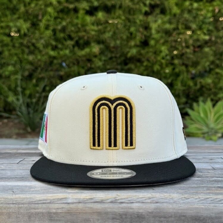 New Era Mexico Ivory/ Black "M" w/Flag 950 Snapback