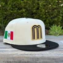 New Era Mexico Ivory/ Black "M" w/Flag 950 Snapback
