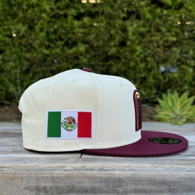 New Era Mexico Ivory/ Maroon "M" w/Flag 950 Snapback