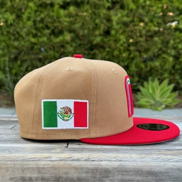 New Era Mexico Khaki/ Red "M" w/Flag 950 Snapback