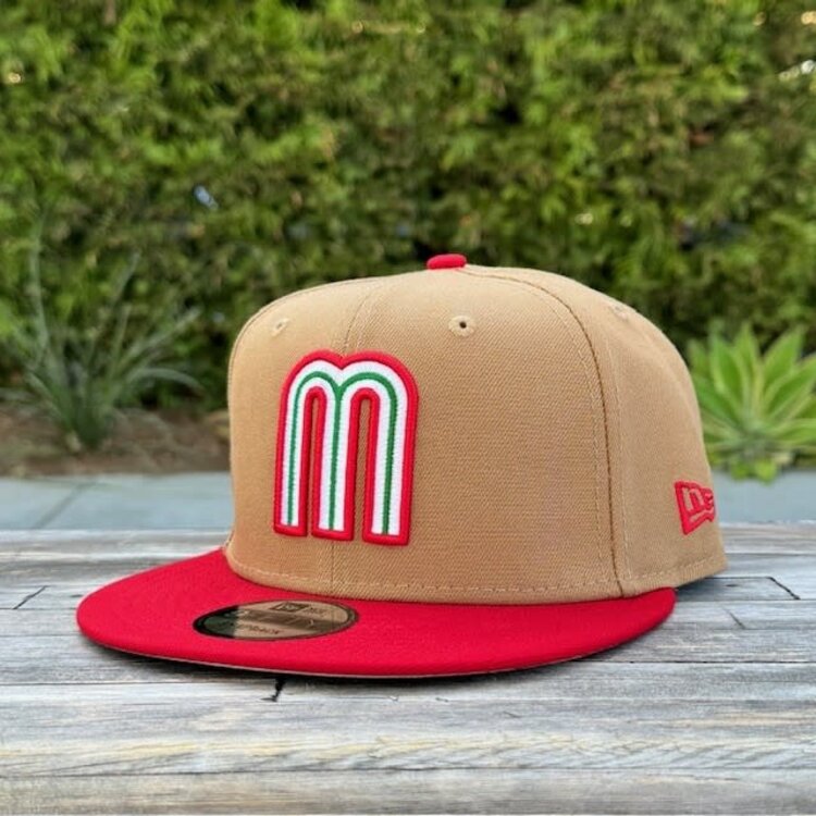 New Era Mexico Khaki/ Red "M" w/Flag 950 Snapback
