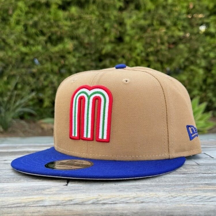 New Era Mexico Khaki/ Royal "M" w/Flag 950 Snapback