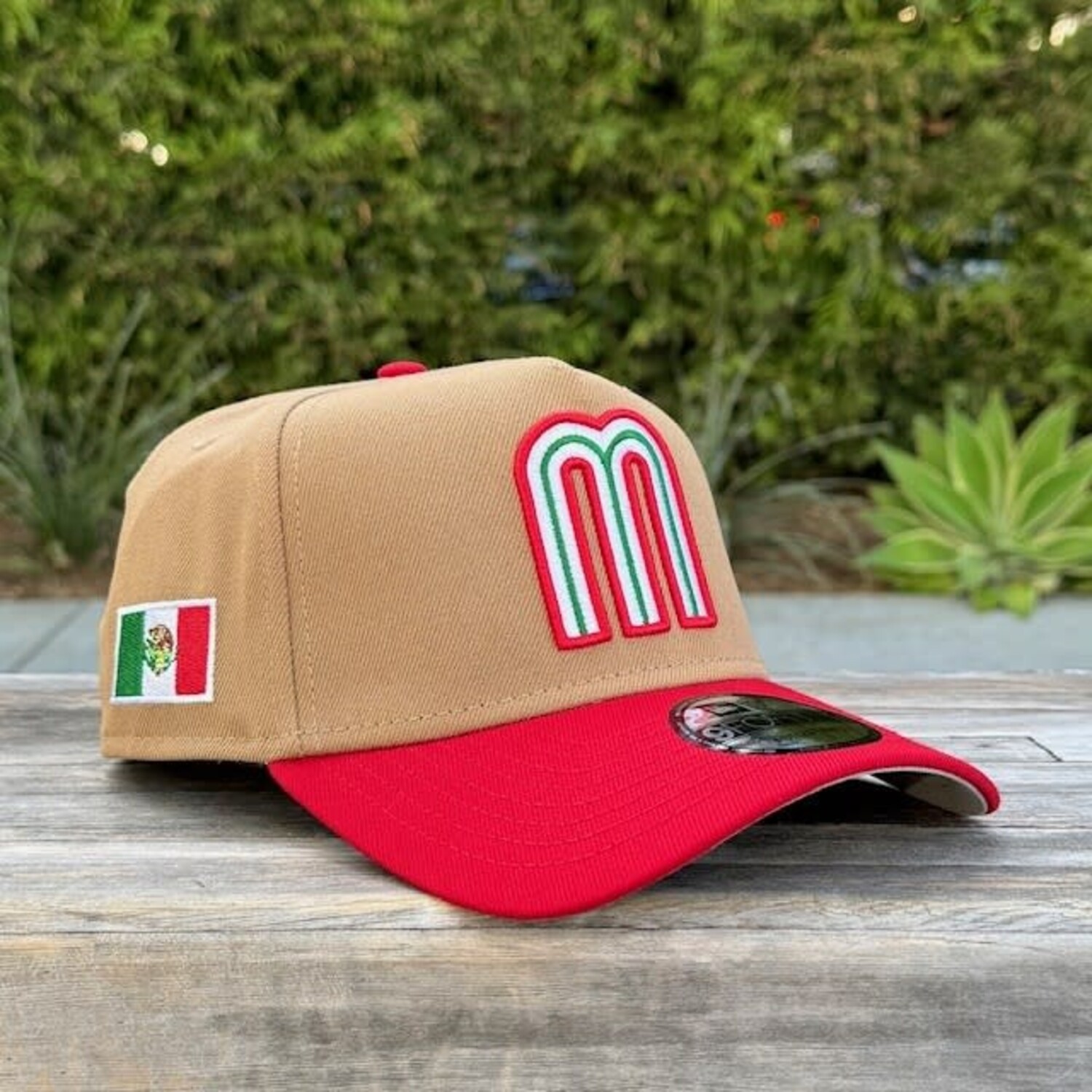 Mexico Kahki/ Red 940 A-Frame Snapback - The Locker Room of Downey