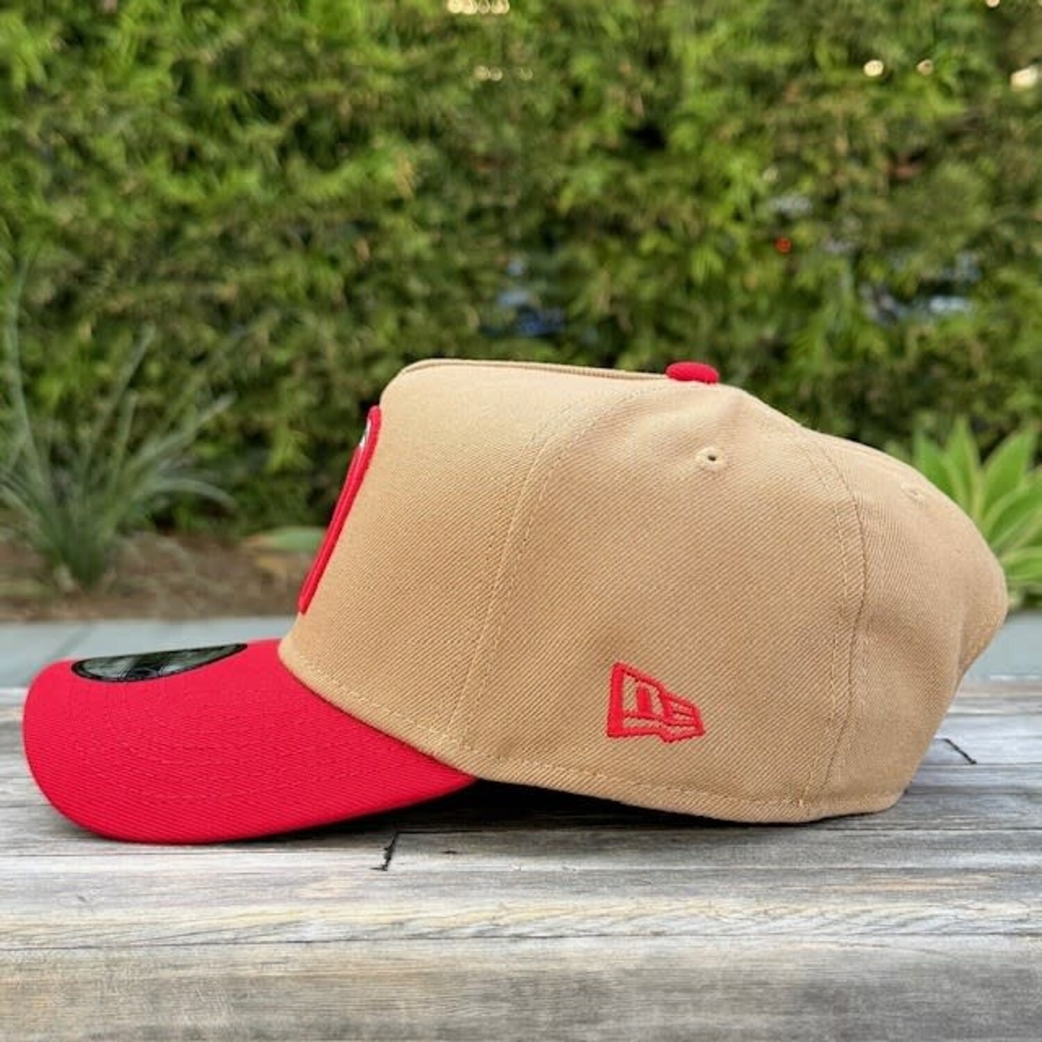Mexico Kahki/ Red 940 A-Frame Snapback - The Locker Room of Downey