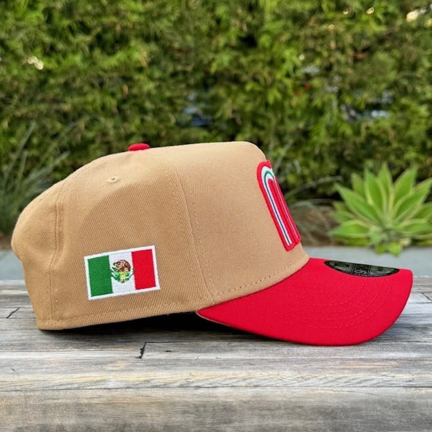Mexico Kahki/ Red 940 A-Frame Snapback - The Locker Room of Downey