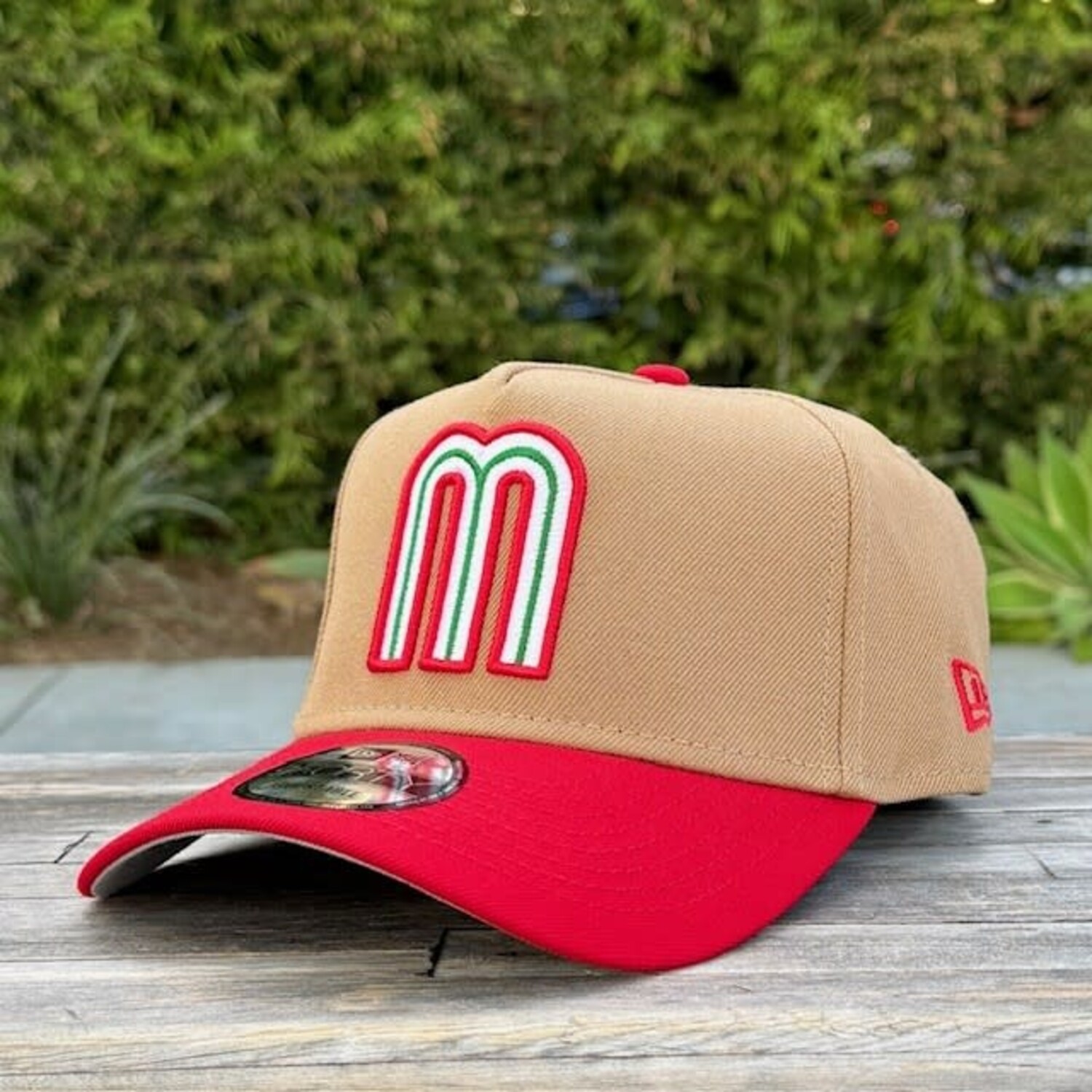 Mexico Kahki/ Red 940 A-Frame Snapback - The Locker Room of Downey