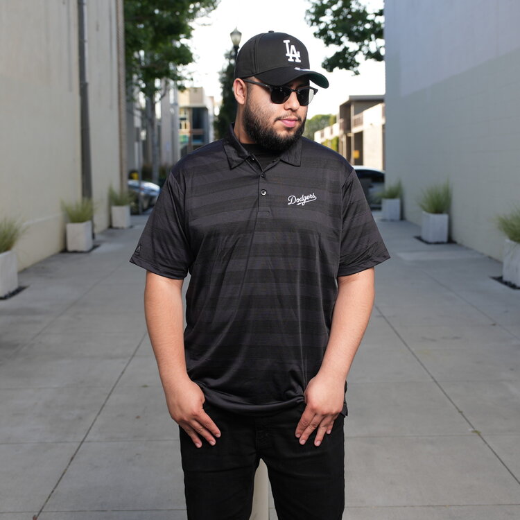 Antigua Dodgers M Polo Compass Black