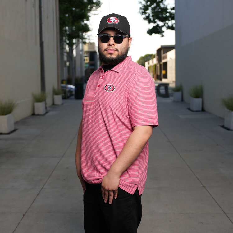 Antigua 49ers M Polo Red Esteem