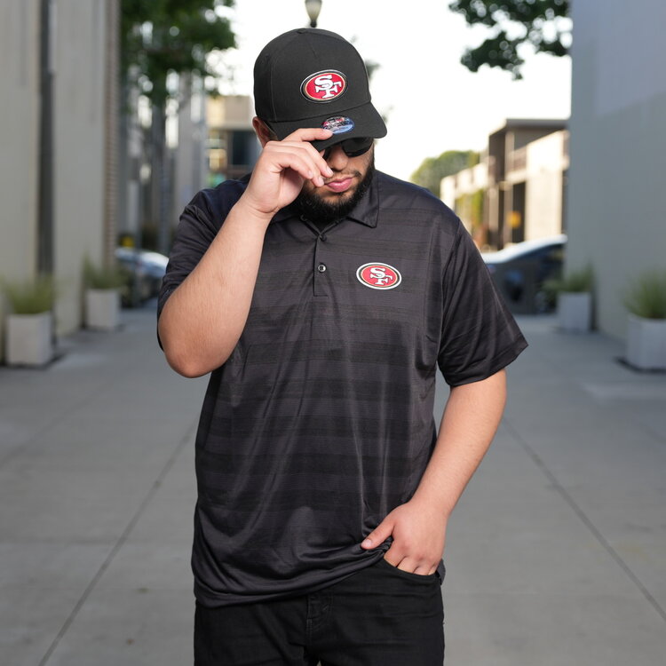Antigua 49ers M Polo Black Compass