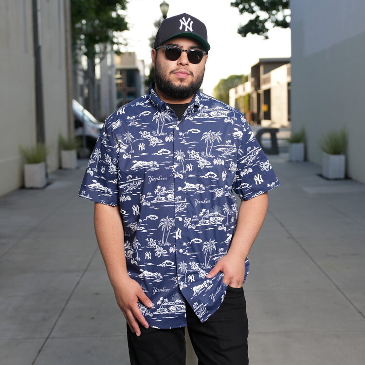 Reyn Spooner Yankees Reyn Spooner Kekai Navy Button-Down