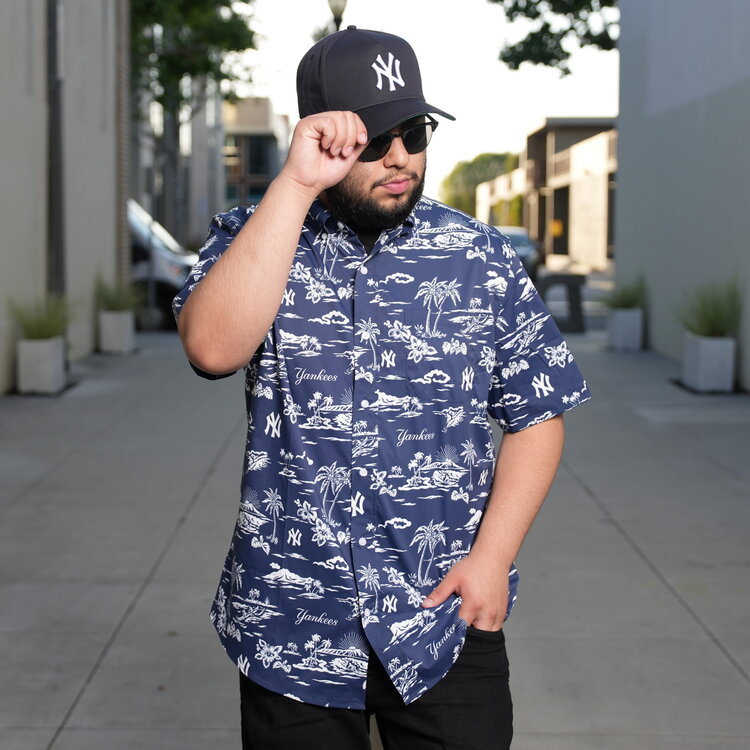 Reyn Spooner Yankees Reyn Spooner Kekai Navy Button-Down