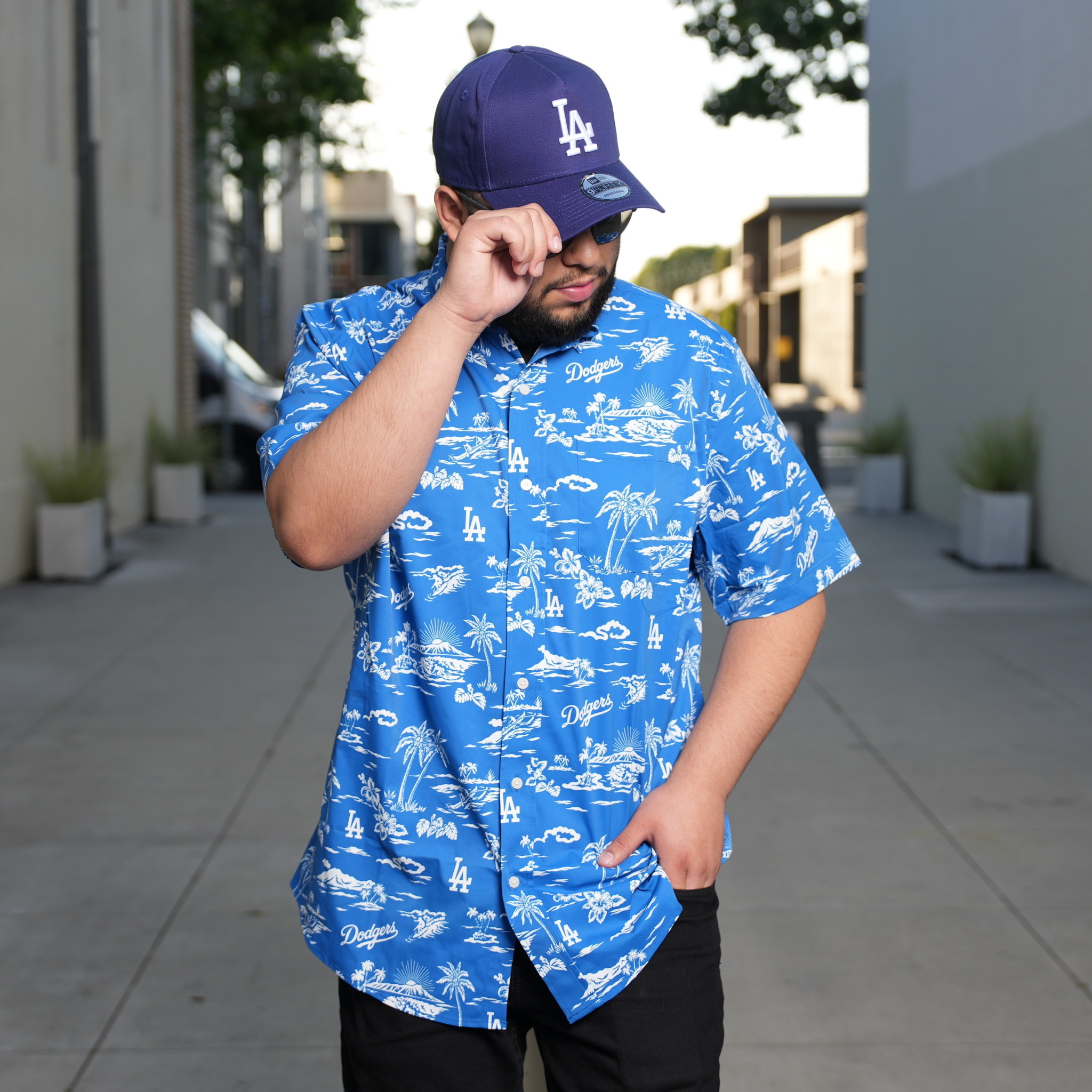 LA Dodgers Reyn Spooner Kekai Royal Button-Down - The Locker