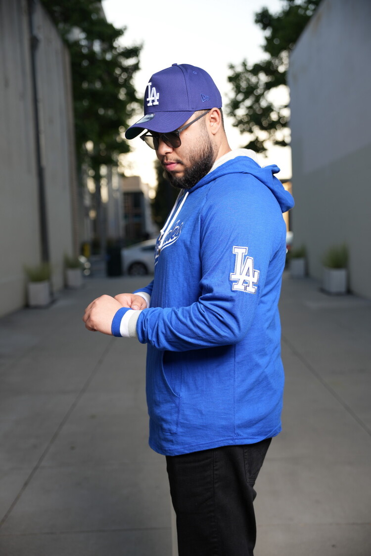 Mitchell and Ness LA Dodgers M&N Royal Legendary Slub Long Sleeve Hoody
