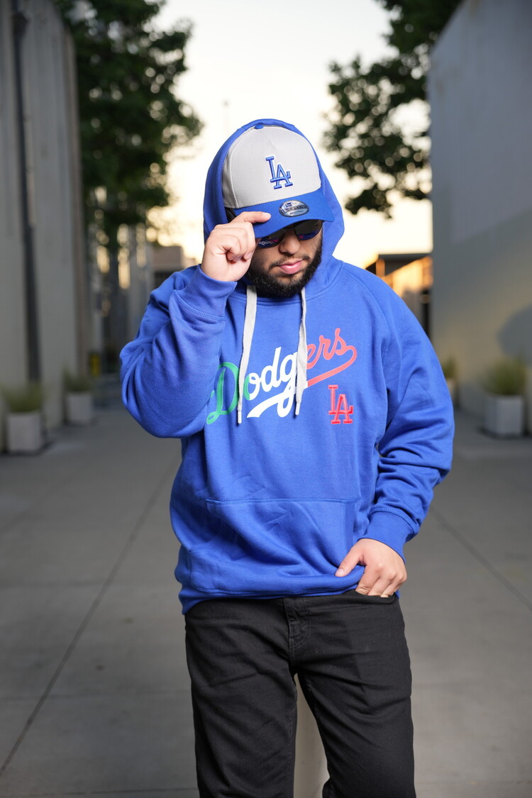 Antigua LA Mexico Pullover Hoodie Royal w/Red LA