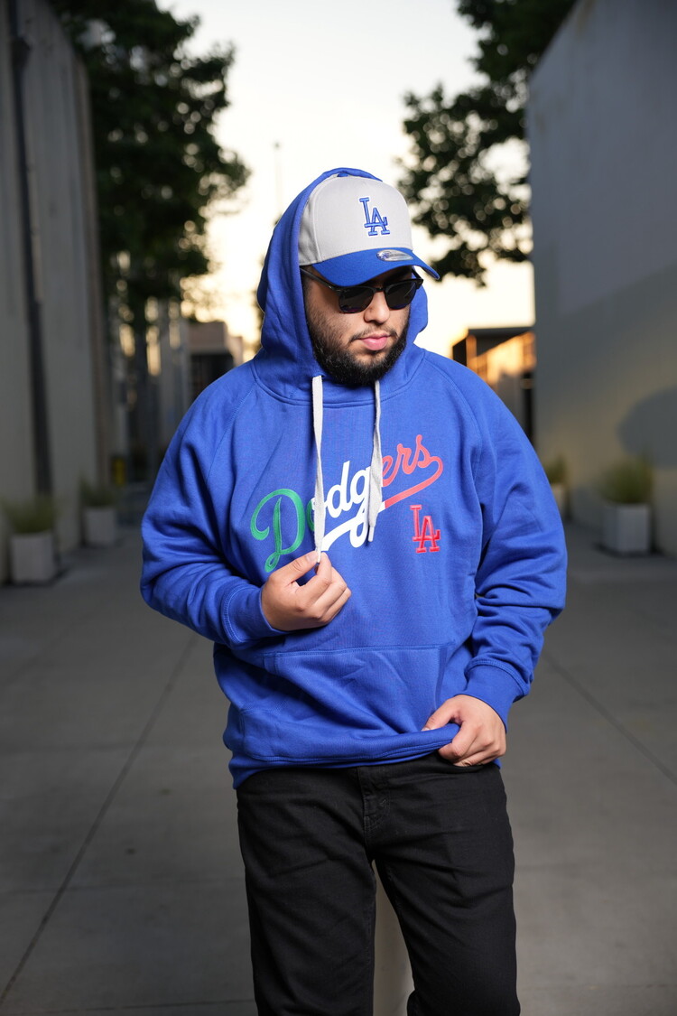 Antigua LA Mexico Pullover Hoodie Royal w/Red LA