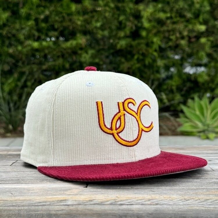 New Era USC Retro Cord Ivory/Cardinal