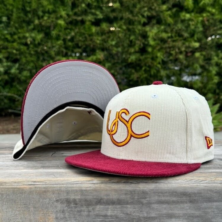 New Era USC Retro Cord Ivory/Cardinal