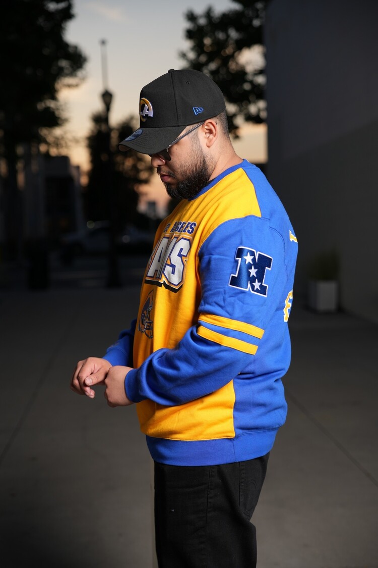 Mitchell and Ness NFL Rams Men's M&N All Over Crew 2.0