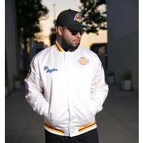 Mitchell and Ness LA Lakers M&N Men's City Collection Lightweight Satin Jacket White