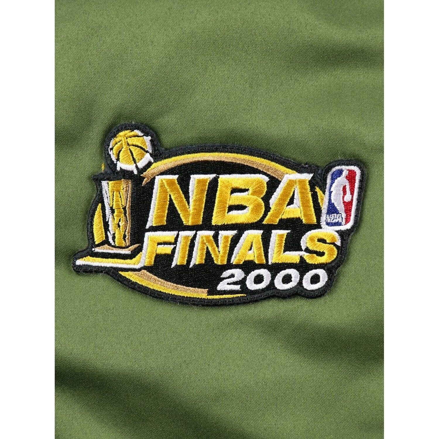 LA Lakers M&N NBA Flight Satin Bomber Jacket Army Green - The
