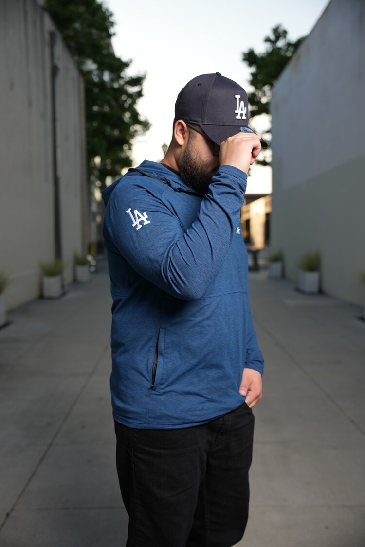 Antigua LA Spikes Navy 1/2-Zip P/O