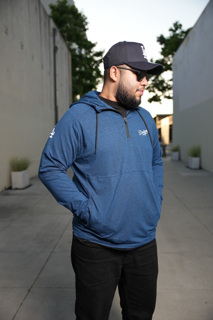 Antigua LA Spikes Navy 1/2-Zip P/O