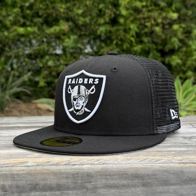 New Era Raiders Black Team Shield Mesh