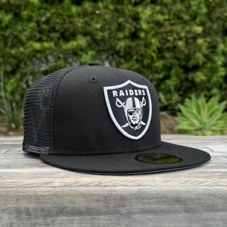 New Era Raiders Black Team Shield Mesh
