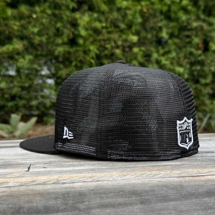 New Era Raiders Black Team Shield Mesh