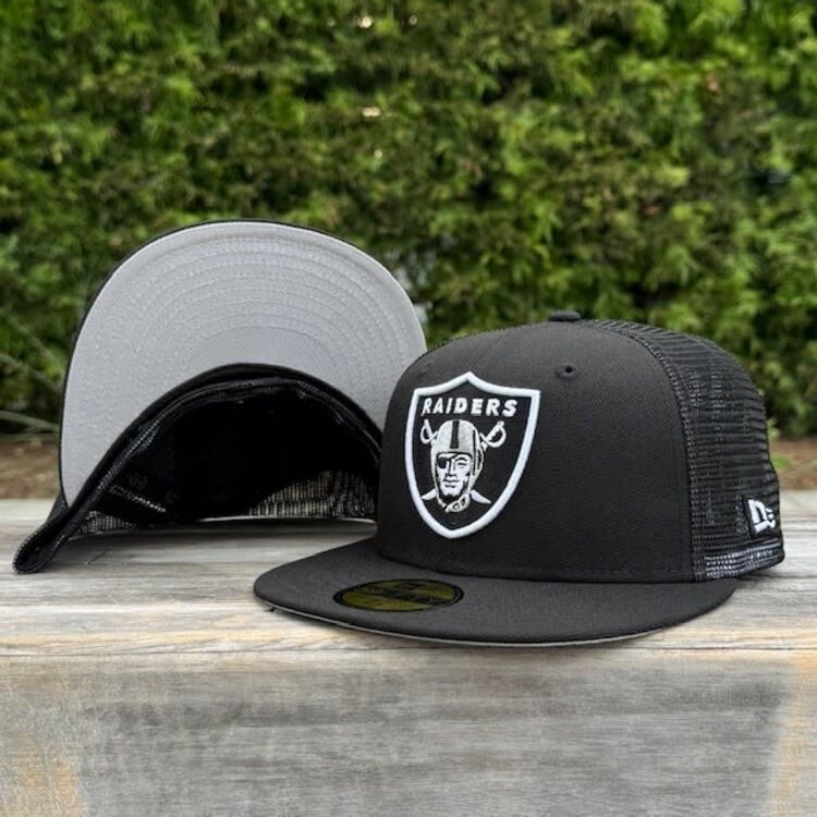 New Era Raiders Black Team Shield Mesh