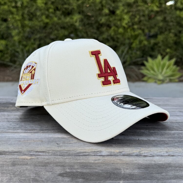 New Era LA Dodgers Ivory 50th Anniv Red UV 940 A-Frame