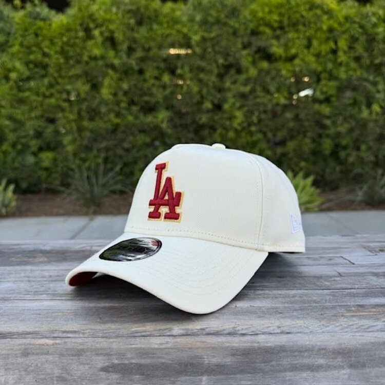 New Era LA Dodgers Ivory 50th Anniv Red UV 940 A-Frame