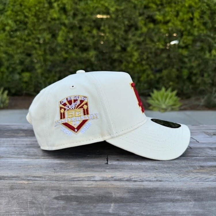 New Era LA Dodgers Ivory 50th Anniv Red UV 940 A-Frame