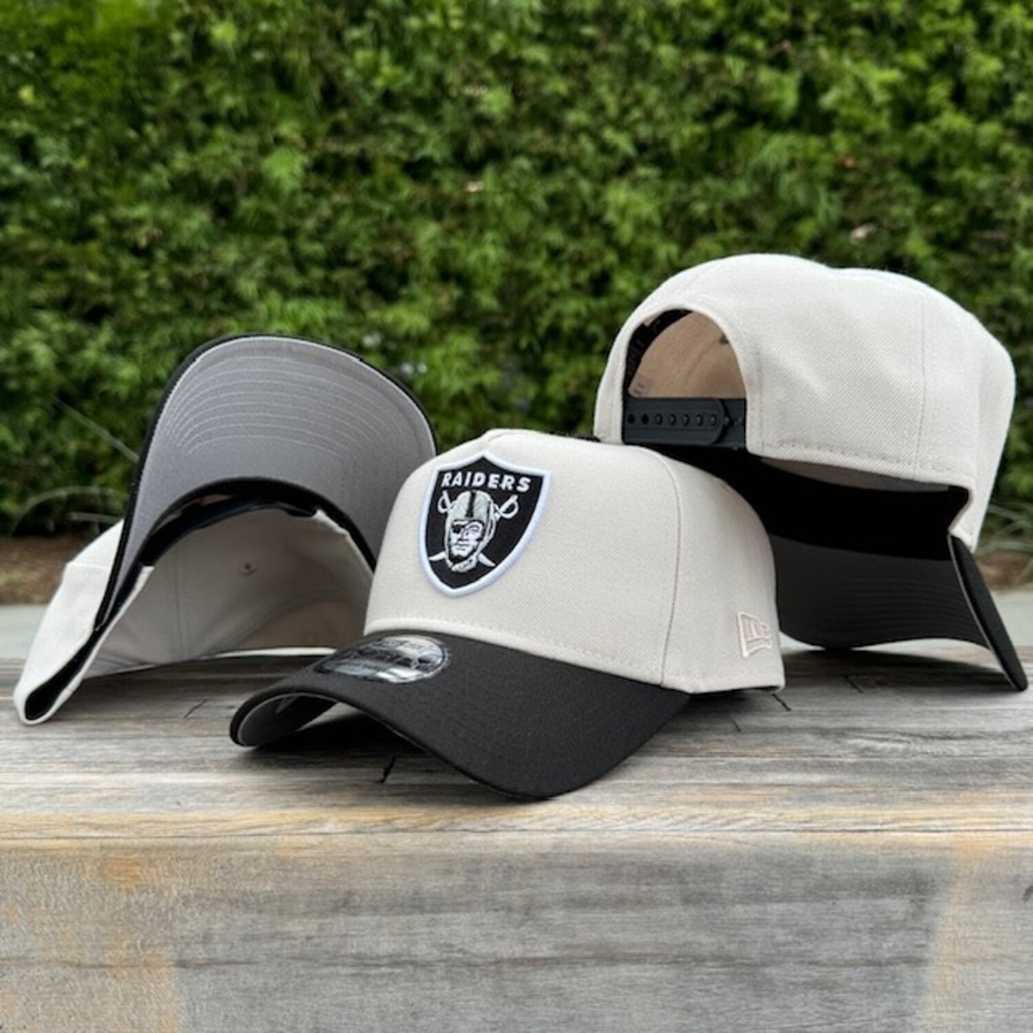 Raiders Stone/ Black 940 A-Frame Snapback - The Locker Room of Downey