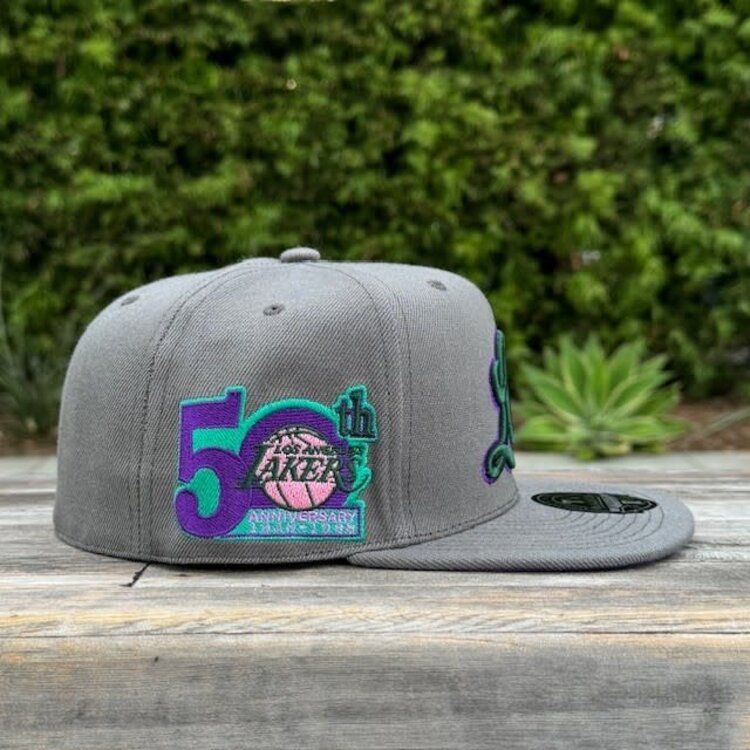 Mitchell and Ness Lakers M&N HWC From Dusk Fitted Drk Gray