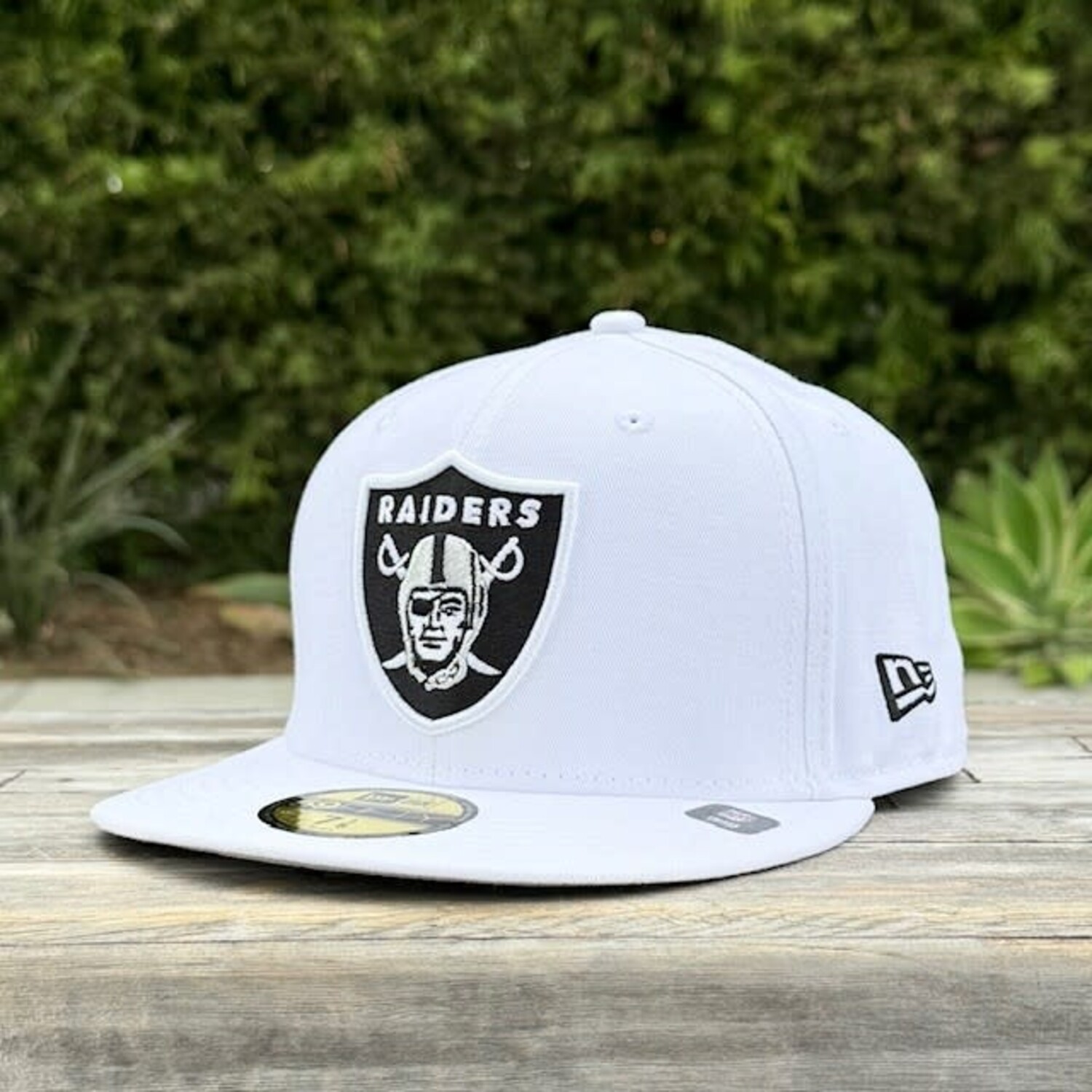 Raiders Shield All White - The Locker Room of Downey