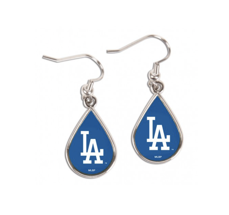 Wincraft MLB Los Angeles Dodgers Tear Drop J-Hook Dangling Earrings