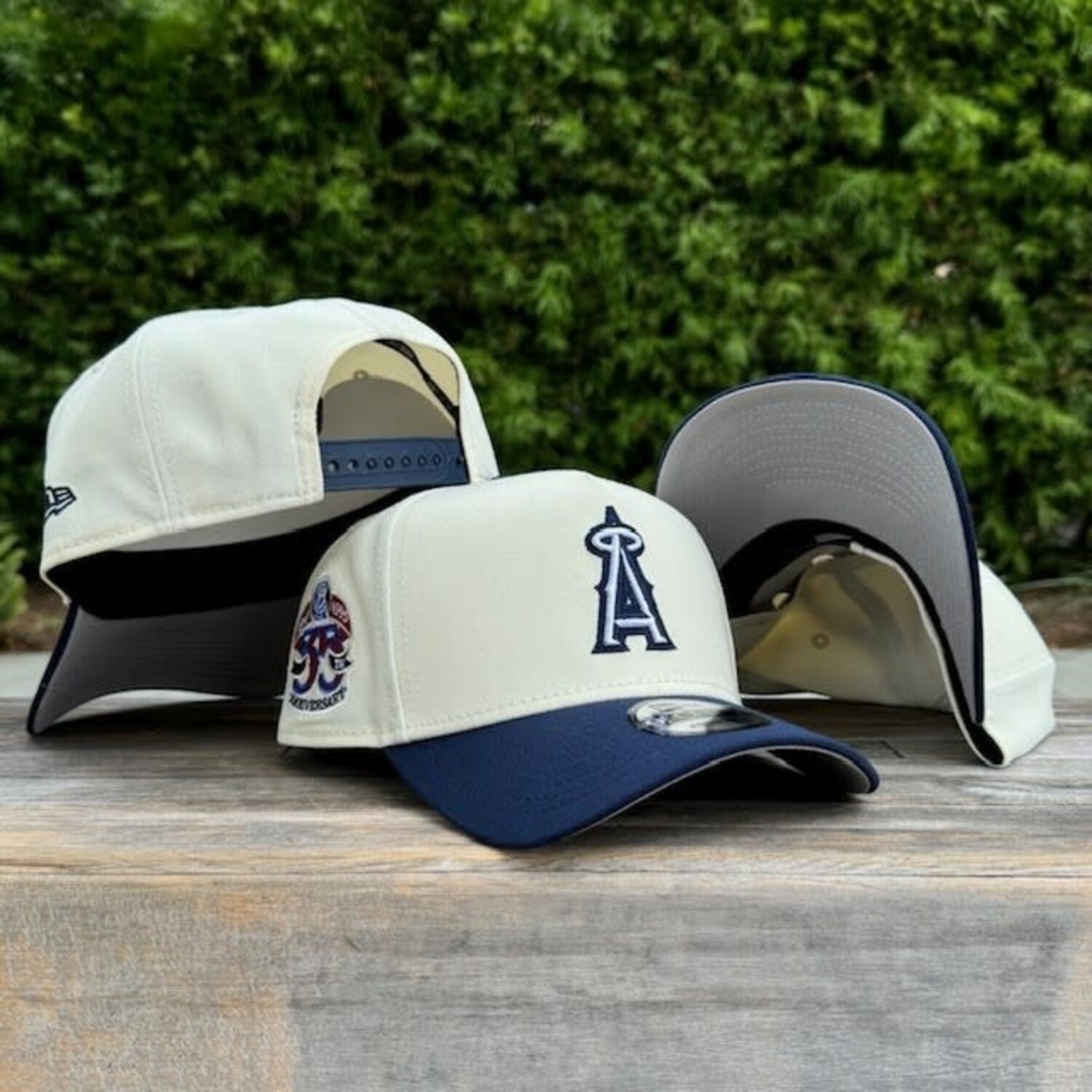 Angels Ivory/Navy 35th Anniv Gray UV 940 AF Snapback - The Locker