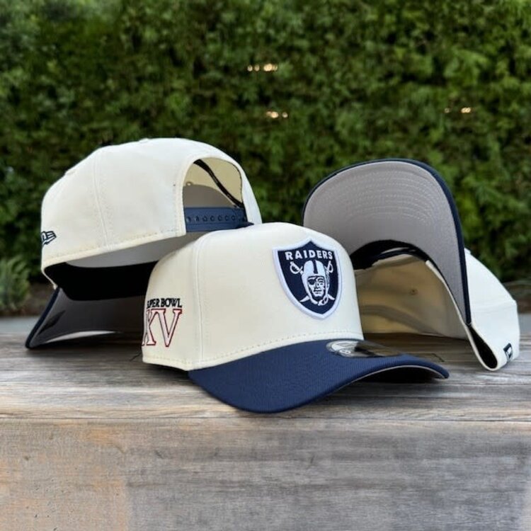 New Era Raiders Ivory/Navy Super Bowl XV Gray UV 940  A-Frame