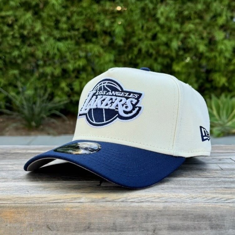 New Era Lakers Ivory/Navy NBA Trophy Gray UV 940  A-Frame