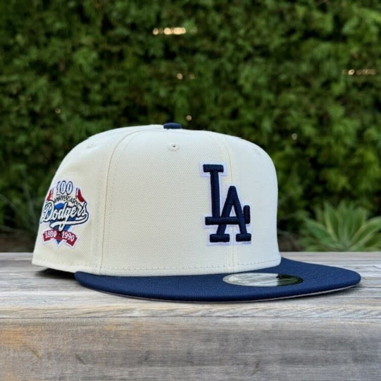New Era LA Dodgers Ivory/ Navy 100th Anniv Gray UV 950