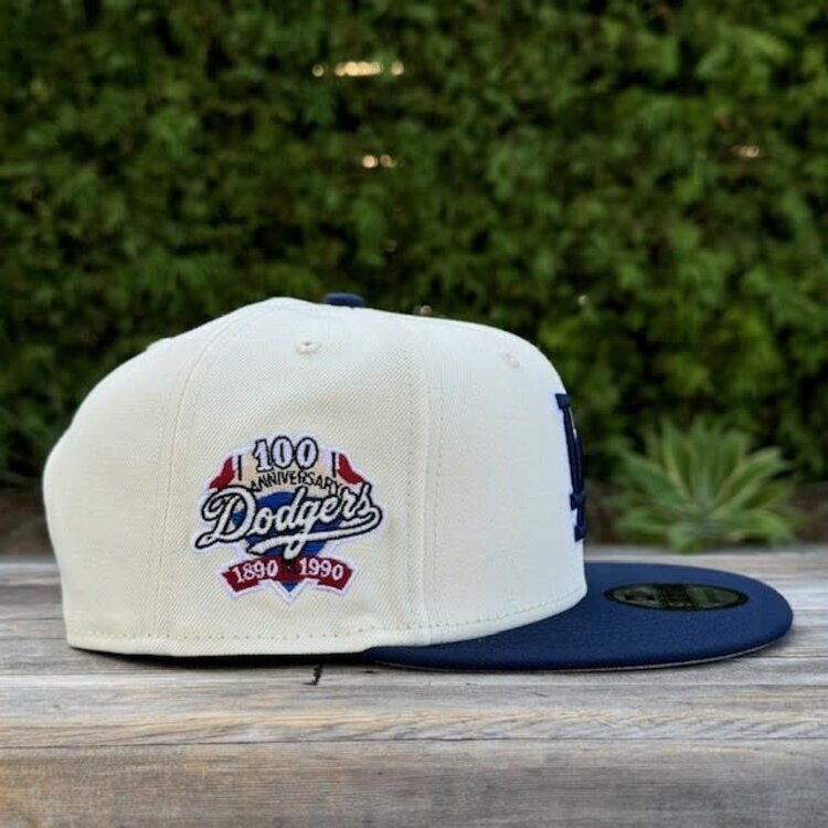 New Era LA Dodgers Ivory/ Navy 100th Anniv Gray UV 950