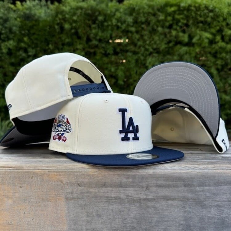 New Era LA Dodgers Ivory/ Navy 100th Anniv Gray UV 950