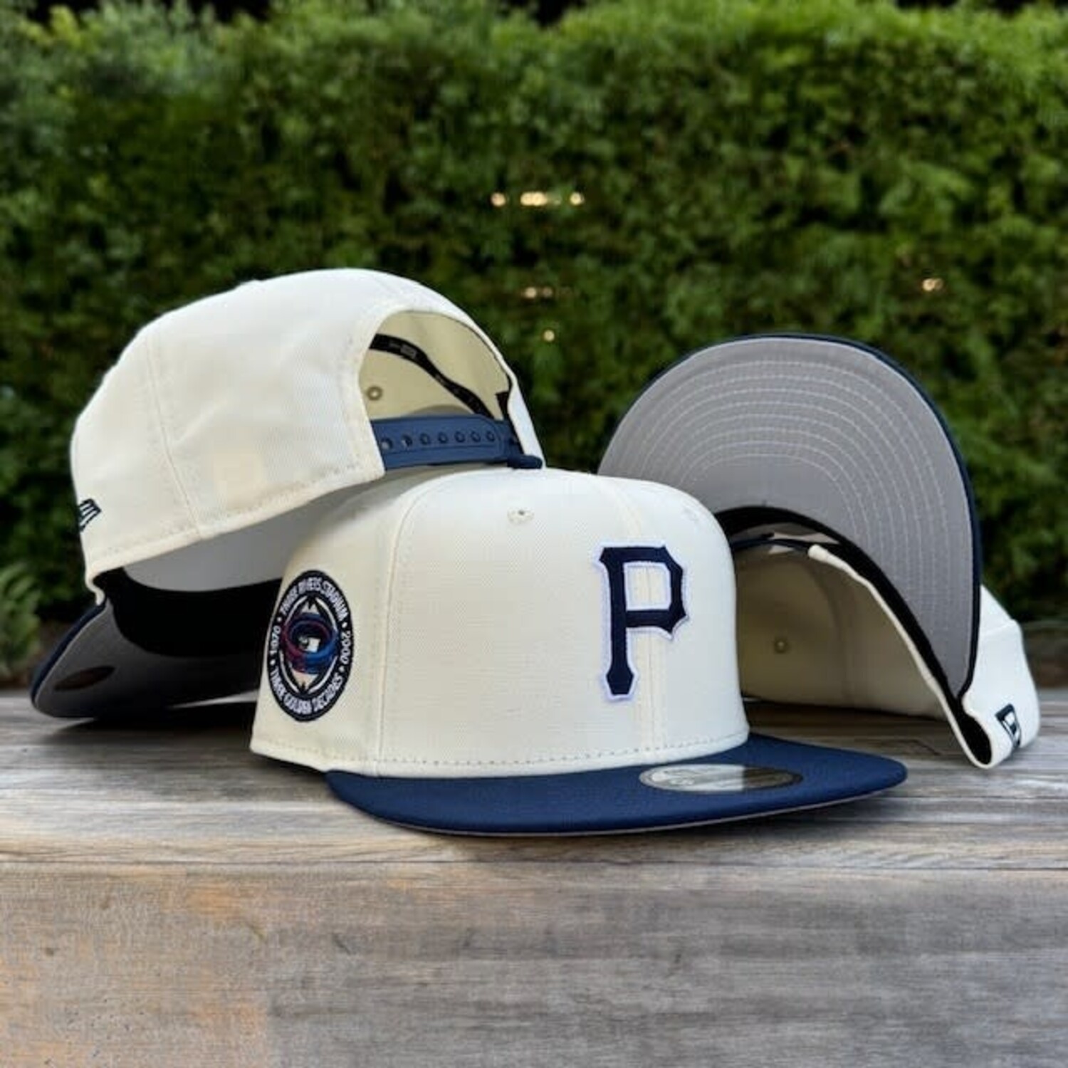 BE:FIRST スタジアム キャップ アイボリー ネイビー 2色セット Pirates Ivory/ Navy 30th Stadium Anniv Gray UV 950 - The Locker