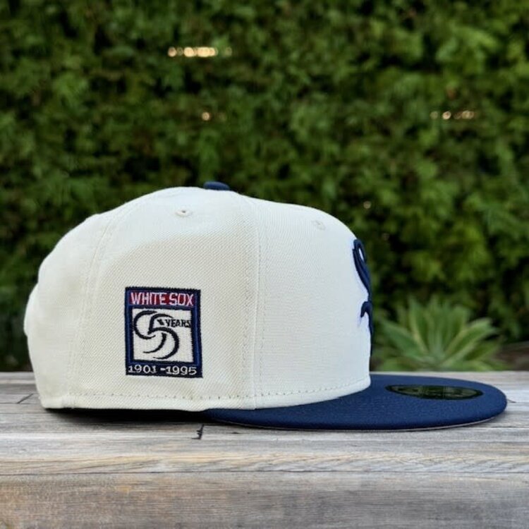 New Era White Sox Ivory/ Navy 95 Years Gray UV 950